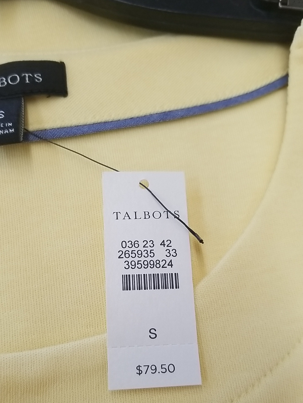 NWT Talbots Yellow Shift Dress with Short Sleeves Size S - Picture 5 of 6